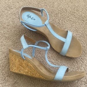 Style & Co. Women's Blue Wedge Sandals
